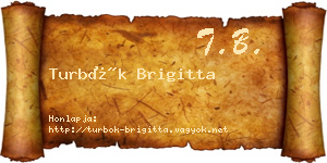 Turbók Brigitta névjegykártya